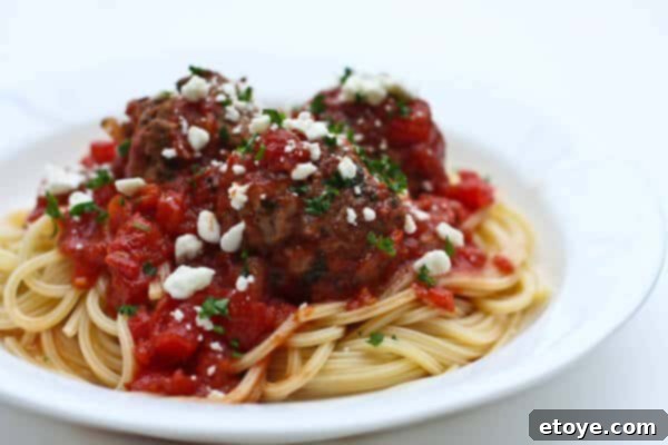 Hearty Greek Meatball Pasta 1 featured 10660