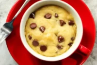 Gooey Microwave Chocolate Chip Cookie