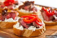 Flank Steak & Chèvre Toasts