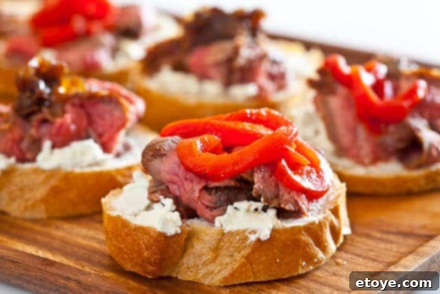 Flank Steak & Chèvre Toasts 1 featured 14806