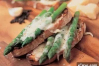 Savory Asparagus Parmesan Bruschetta