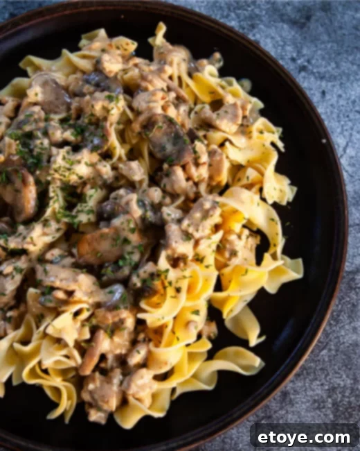 Creamy Healthy Turkey Stroganoff 1 featured 194589