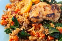 Wholesome Honey Mustard Chicken with Golden Quinoa Pilaf