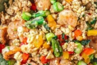 Shrimp Fried Rice with Sesame Seeds