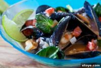Spicy Miso Steamed Mussels