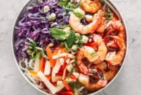 Fresh Vietnamese Shrimp Noodle Bowl