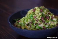 Stir-fried Brussels Sprouts with Chinese Sausage