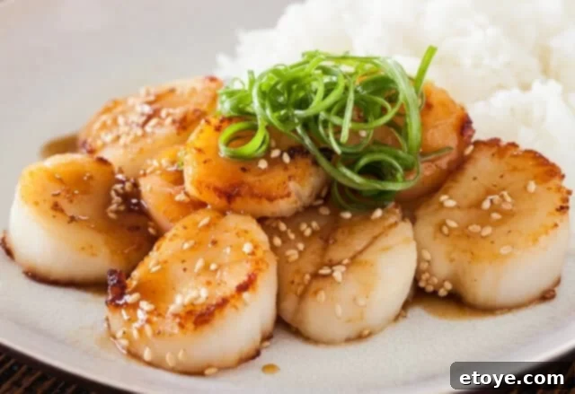 Seared Scallops with Miso Mustard Glaze 1 featured 21808