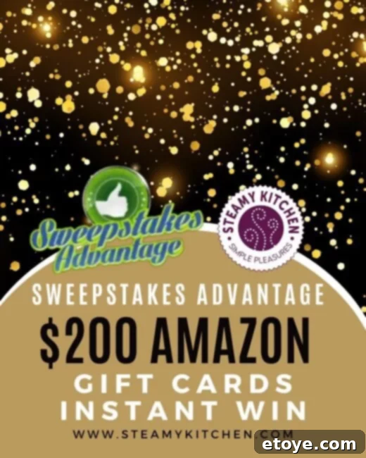 Instant Wins with Sweepstakes Advantage and Steamy Kitchen 1 featured 243554