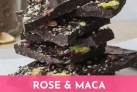 Decadent Rose Maca Chocolate Bark