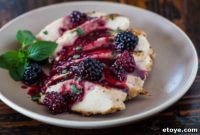 Charred Chicken with Blackberry Agrodolce