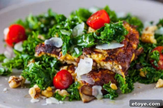 Mushroom Omelet and Kale Salad 1 featured 28933