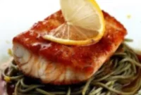 Citrus Soy Glazed Fish with Soba