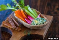 Wholesome Garlicky Spinach Artichoke Dip and Crispy Tofu Fries