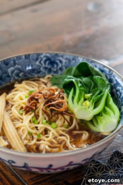 Crispy Shallot Noodle Soup with Baby Bok Choy 1 featured 41593