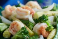 Aromatic Jade Shrimp with Garden Greens