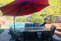 Simply Shade 11-ft Auto-Tilt Umbrella Review and Lowes Giveaway