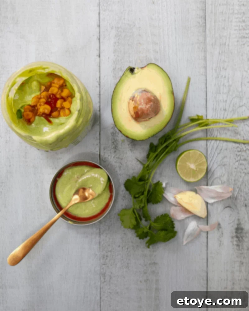 Velvety Avocado Dressing 1 featured 54416