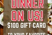 Win 100 Towards Your Next Dinner