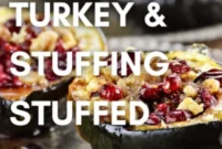 Leftover Turkey and Stuffing Squash Bake