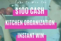 Win $100 Instantly for Kitchen Organization