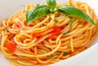 Scarpetta’s Spaghetti with Fresh Tomato and Garlic Basil Oil