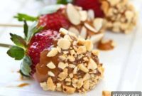 Decadent Salted Caramel Strawberries