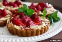 Luscious Strawberry Almond Cream Tart