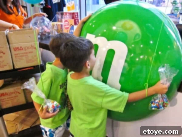 Interior of the M&M's Store in NYC
