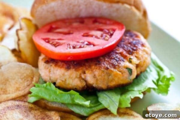 Delicious Homemade Salmon Burger