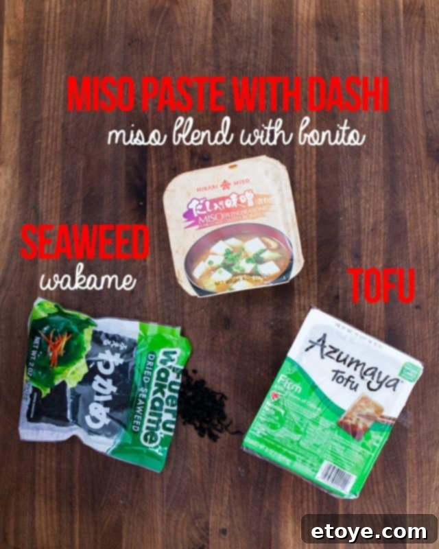 ingredients for miso soup recipes