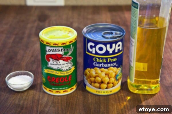 Ingredients for Crispy Roasted Chickpeas Recipe Ingredients for Crispy Roasted Chickpeas Recipe - Minimal & Wholesome