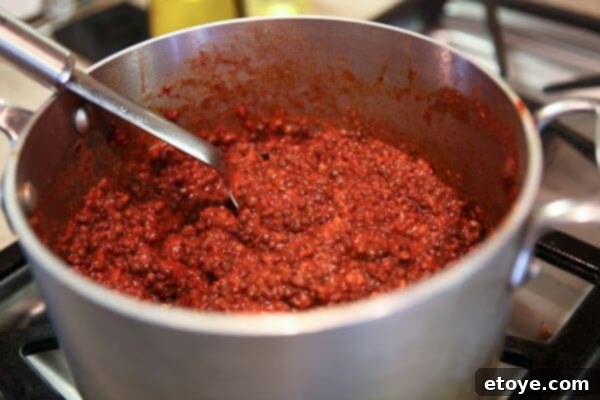 Indian Dal: Culinary Enlightenment 2 Lentils gently cooking in a rich tomato puree, simmering slowly to absorb the deep, savory flavors and achieve a tender, creamy texture for the Dal Nirvana.