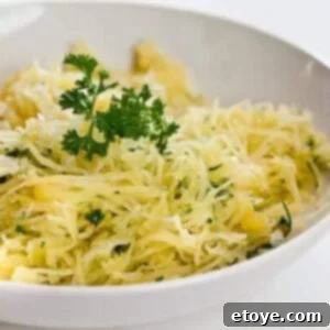 Golden Garlic Butter Spaghetti Squash 2 Buttered Spaghetti Squash with Garlic and Parmesan