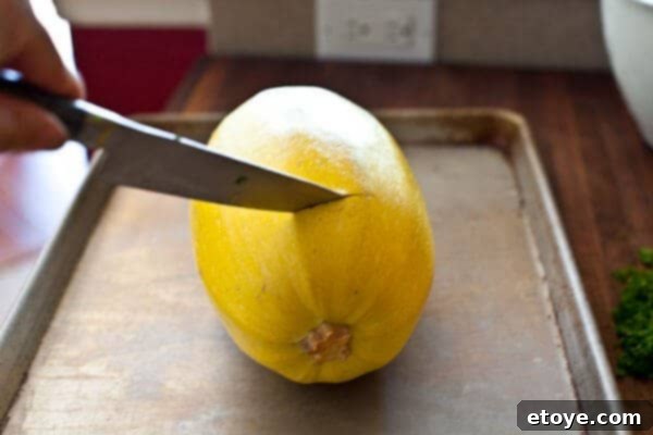 Roast until easy to pierce - Spaghetti Squash Recipe Roast until easy to pierce - Spaghetti Squash Recipe