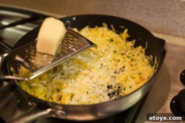 shave parmesan cheese -Spaghetti Squash Recipe shave parmesan cheese -Spaghetti Squash Recipe