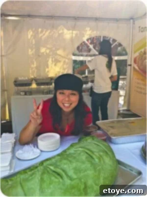 A close-up view revealing the intricate layers and delicious filling of the unique, large dumpling, stuffed with smaller ones