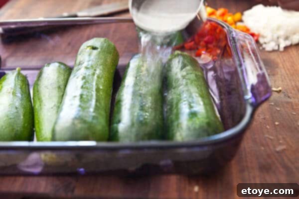 Microwaving zucchini for tenderness