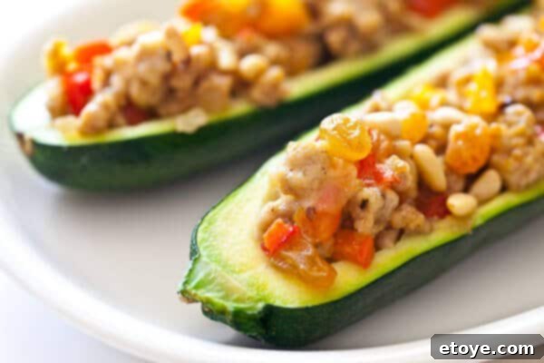 Preparing zucchini for stuffing