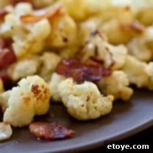Crispy Garlic Bacon Roasted Cauliflower 2 Roasted Cauliflower