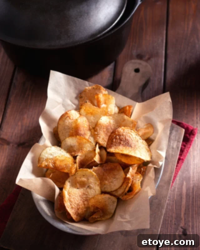 potato chips on parchment paper.