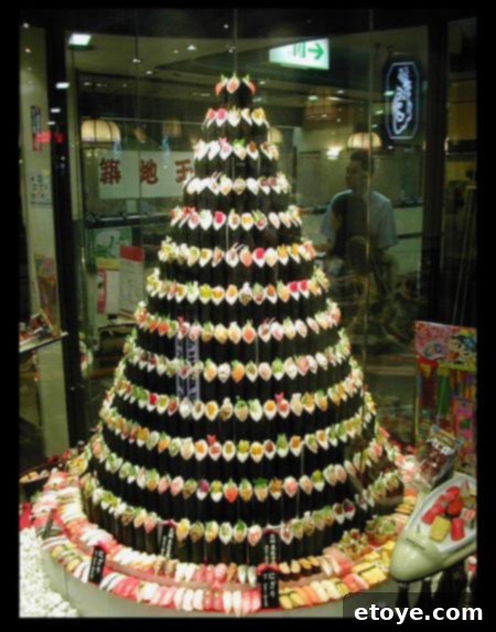 christmas-trees-sushi-rolls Christmas Trees Sushi Rolls