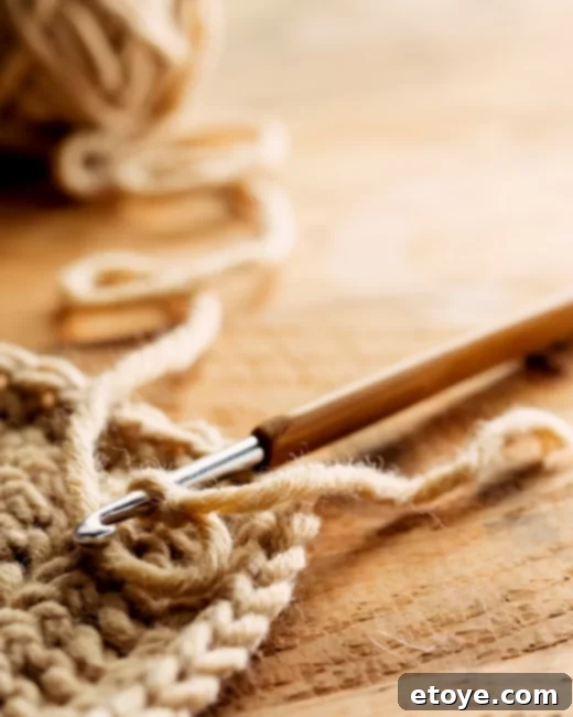 Win a 100 Dollar Good Health Gym or Spa Gift Card 7 Woman learning to crochet, symbolizing trying new hobbies.