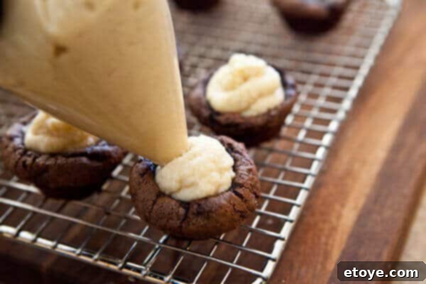 Plastic bag used as a makeshift piping bag for the mascarpone filling