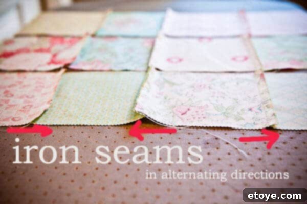 Whip Up Your Own Kitchen Hand Towels 15 Sewing Rows of Fabric Squares Together