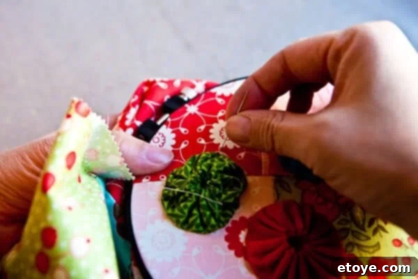 Whip Up Your Own Kitchen Hand Towels 26 Preparing for French Knot Embroidery