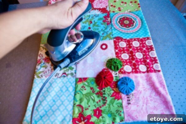 Whip Up Your Own Kitchen Hand Towels 36 Pressing the Turned Towel