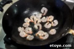 Stir fry shrimp for Shrimp and Zucchini Stir Fry and Crispy Basil