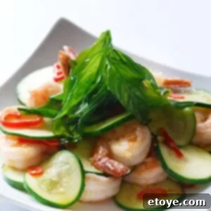 Shrimp and Zucchini Stir Fry with Crispy Basil