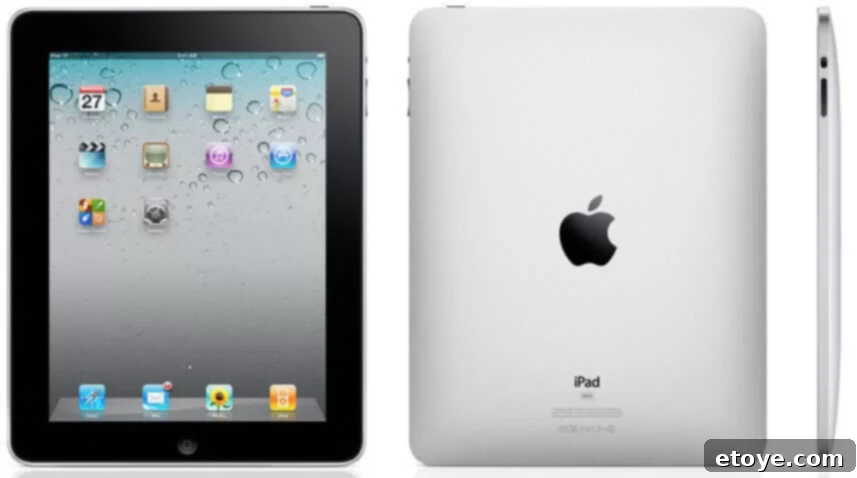 Enter to Win an Apple iPad – View of iPad from 3 sides Win an Apple iPad in the Steamy Kitchen New Year Giveaway. High-resolution image of the iPad showing its sleek design from three angles.